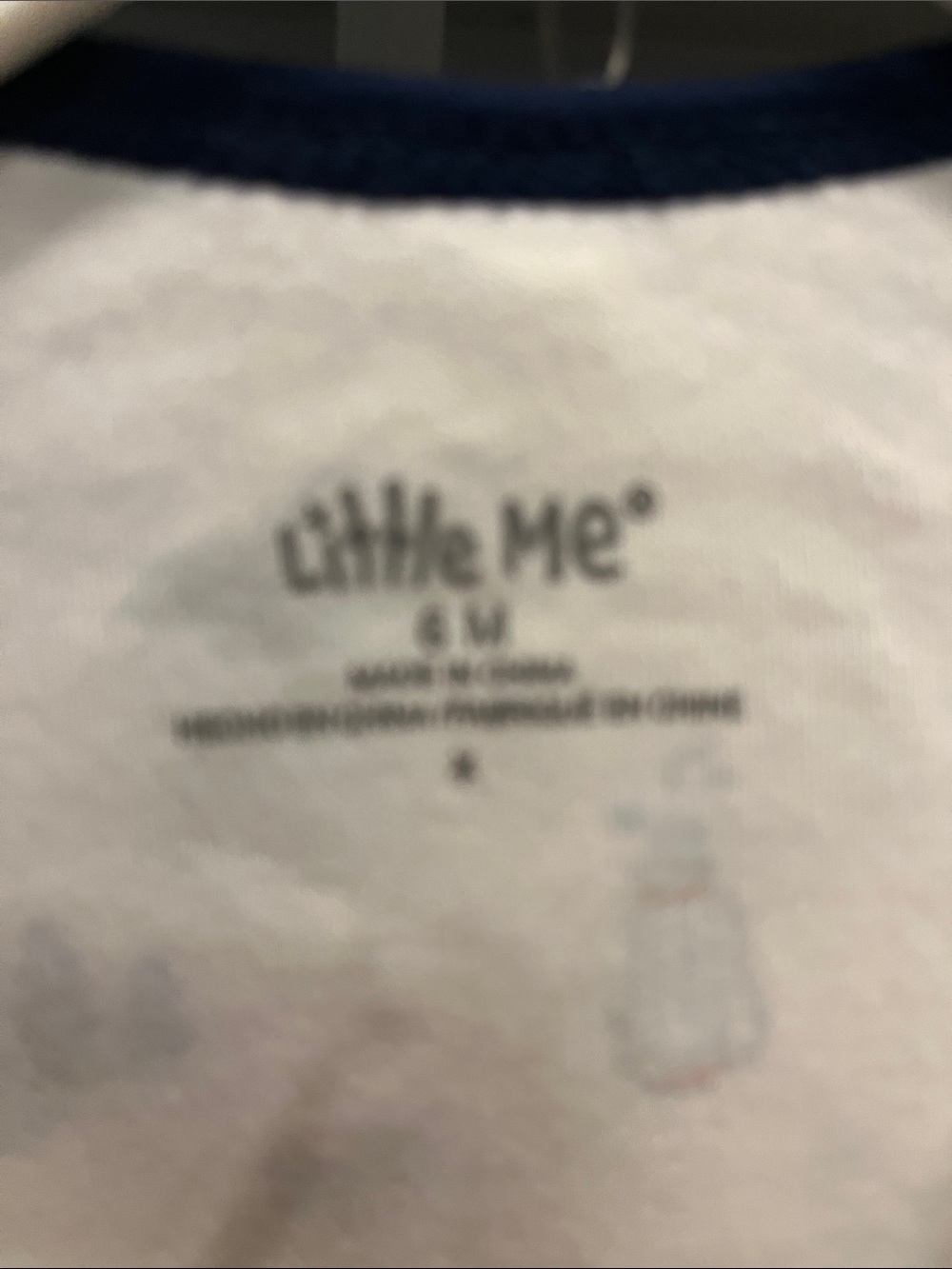 White Baby One-Piece with Navy Trim and Playful Golf Prints - Picture 4 of 4